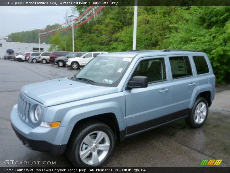 Winter Chill Pearl / Dark Slate Gray 2014 Jeep Patriot Latitude 4x4