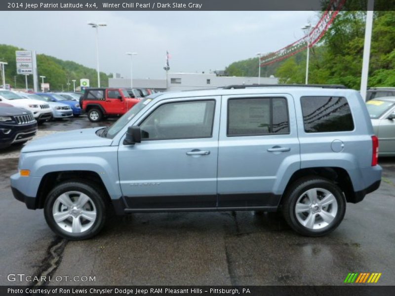 Winter Chill Pearl / Dark Slate Gray 2014 Jeep Patriot Latitude 4x4