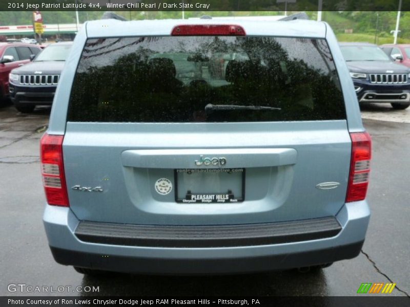 Winter Chill Pearl / Dark Slate Gray 2014 Jeep Patriot Latitude 4x4