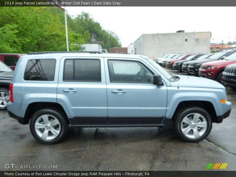 Winter Chill Pearl / Dark Slate Gray 2014 Jeep Patriot Latitude 4x4