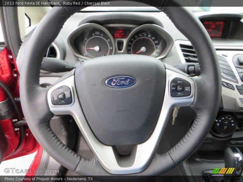 Ruby Red / Charcoal Black 2013 Ford Fiesta SE Hatchback