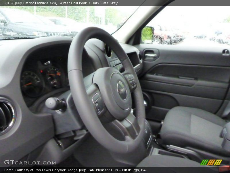 Winter Chill Pearl / Dark Slate Gray 2014 Jeep Patriot Latitude 4x4