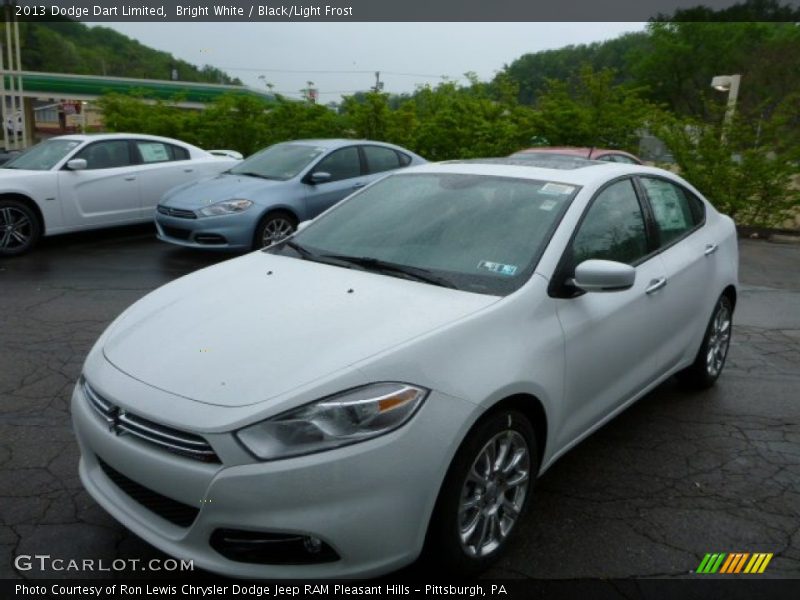 Bright White / Black/Light Frost 2013 Dodge Dart Limited