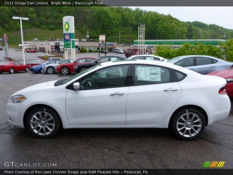 Bright White / Black/Light Frost 2013 Dodge Dart Limited
