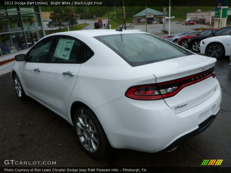 Bright White / Black/Light Frost 2013 Dodge Dart Limited