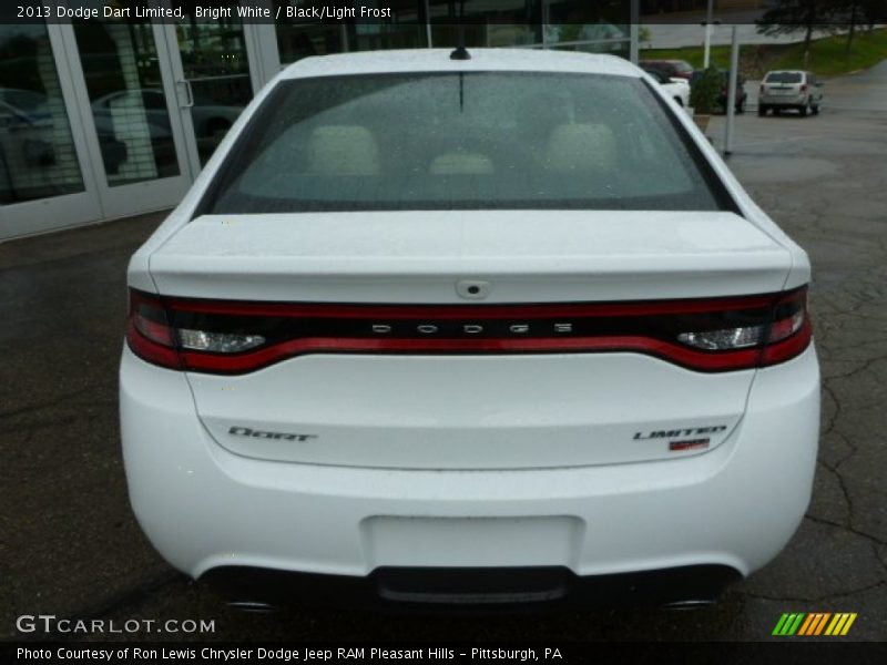 Bright White / Black/Light Frost 2013 Dodge Dart Limited