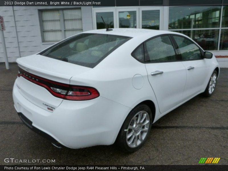 Bright White / Black/Light Frost 2013 Dodge Dart Limited