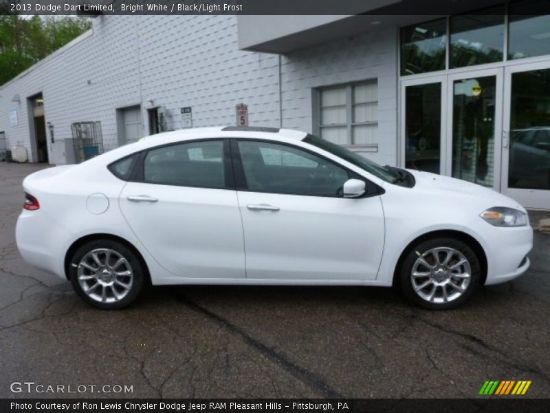 Bright White / Black/Light Frost 2013 Dodge Dart Limited