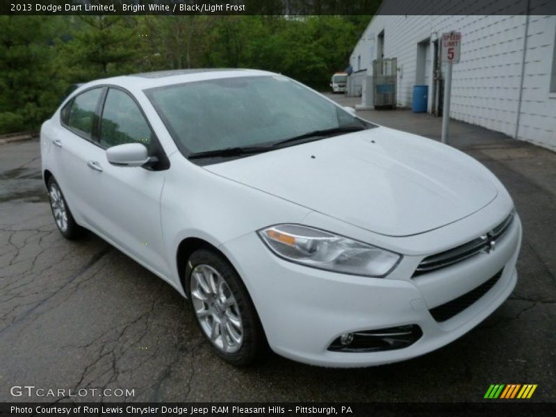 Bright White / Black/Light Frost 2013 Dodge Dart Limited