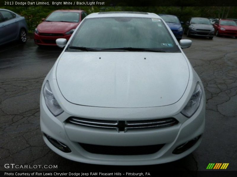 Bright White / Black/Light Frost 2013 Dodge Dart Limited