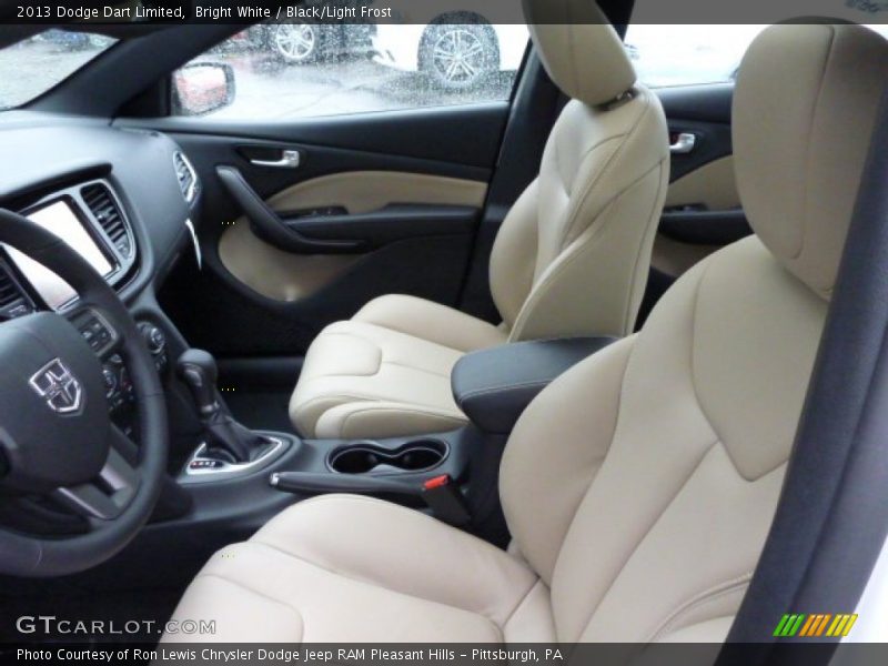 Bright White / Black/Light Frost 2013 Dodge Dart Limited