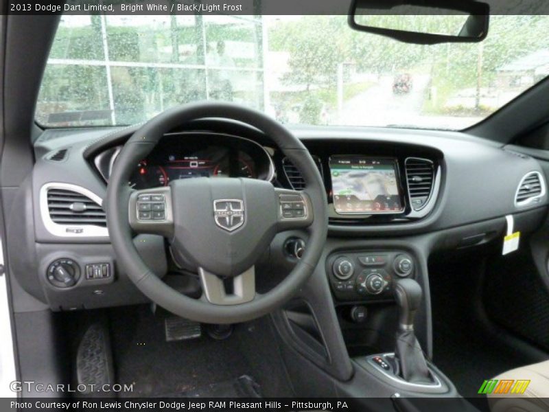 Bright White / Black/Light Frost 2013 Dodge Dart Limited