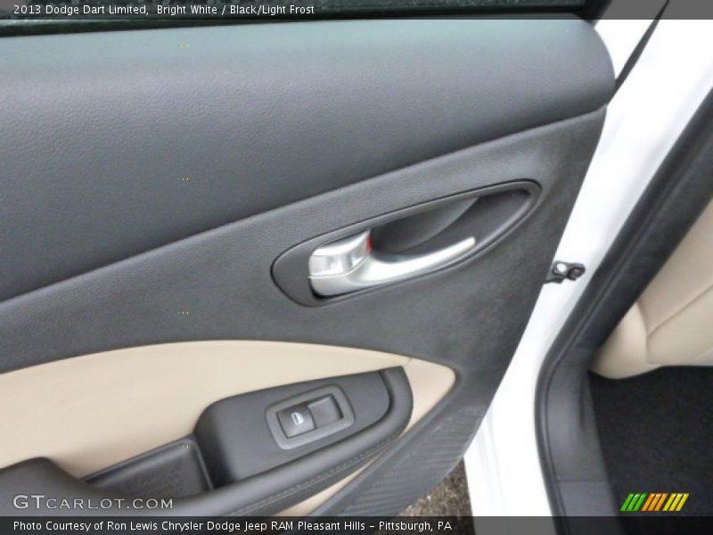Bright White / Black/Light Frost 2013 Dodge Dart Limited