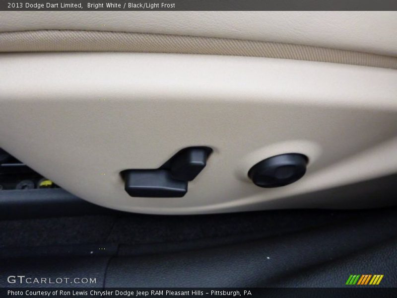 Bright White / Black/Light Frost 2013 Dodge Dart Limited