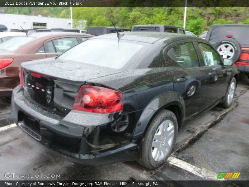 Black / Black 2013 Dodge Avenger SE V6