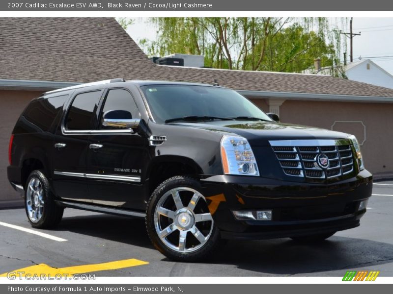 Black Raven / Cocoa/Light Cashmere 2007 Cadillac Escalade ESV AWD