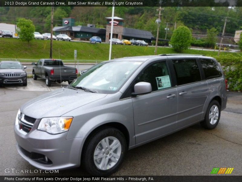 Billet Silver Metallic / Black/Light Graystone 2013 Dodge Grand Caravan Crew