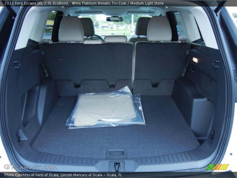 White Platinum Metallic Tri-Coat / Medium Light Stone 2013 Ford Escape SEL 2.0L EcoBoost
