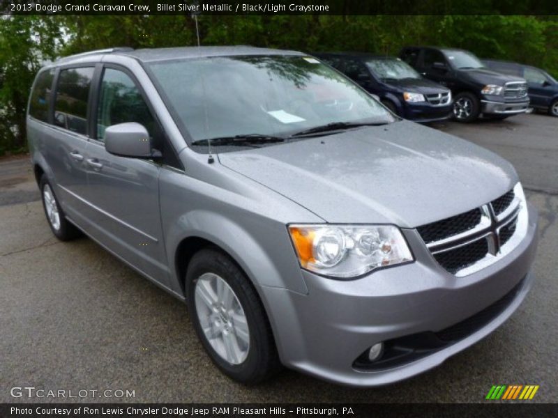 Billet Silver Metallic / Black/Light Graystone 2013 Dodge Grand Caravan Crew