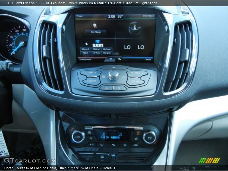 White Platinum Metallic Tri-Coat / Medium Light Stone 2013 Ford Escape SEL 2.0L EcoBoost