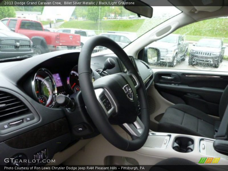 Billet Silver Metallic / Black/Light Graystone 2013 Dodge Grand Caravan Crew