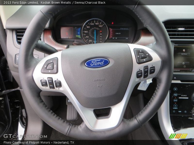 Kodiak Brown Metallic / Sienna/Charcoal Black 2013 Ford Edge Limited