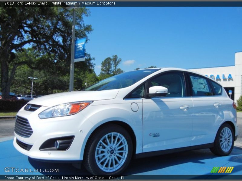 White Platinum / Medium Light Stone 2013 Ford C-Max Energi