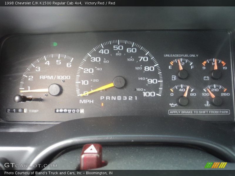  1998 C/K K1500 Regular Cab 4x4 K1500 Regular Cab 4x4 Gauges