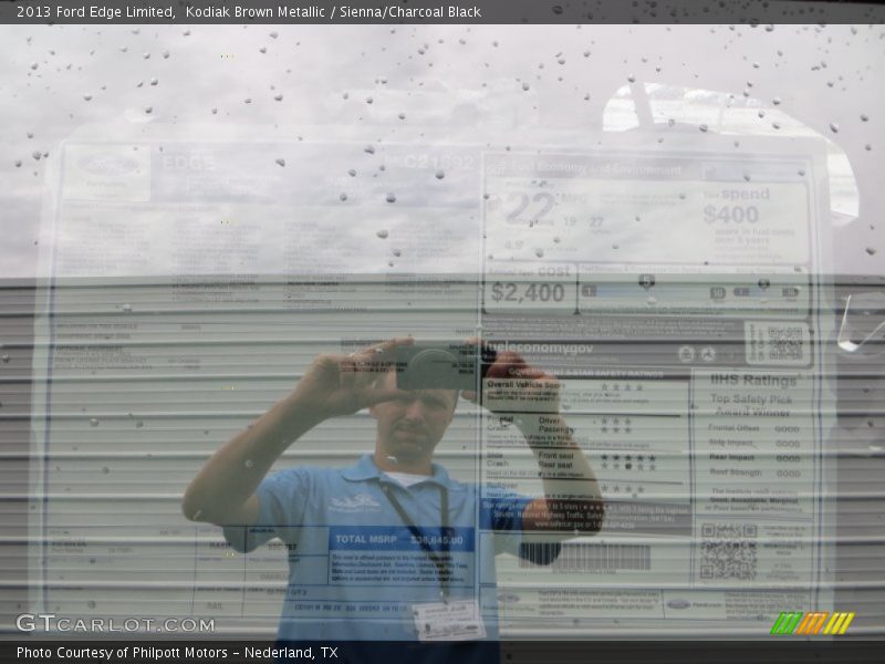 Kodiak Brown Metallic / Sienna/Charcoal Black 2013 Ford Edge Limited
