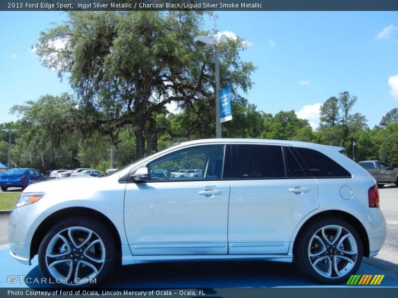 Ingot Silver Metallic / Charcoal Black/Liquid Silver Smoke Metallic 2013 Ford Edge Sport