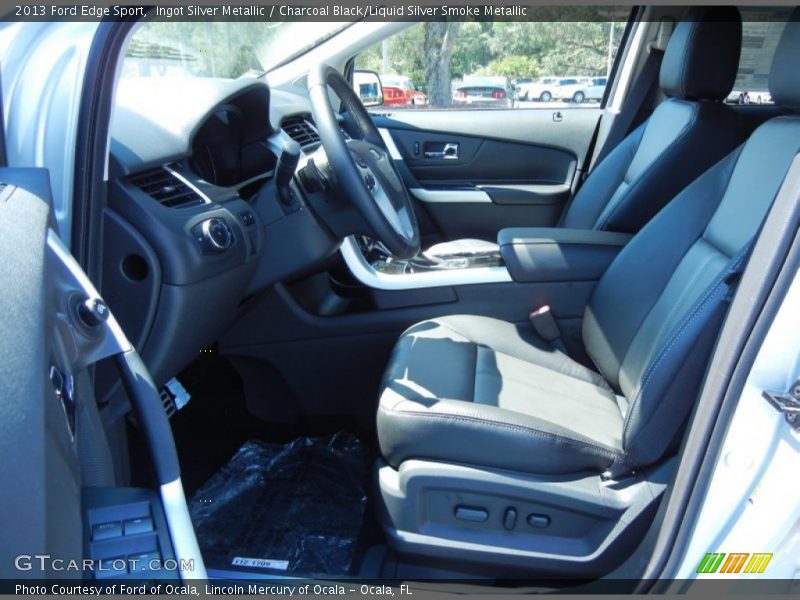 Ingot Silver Metallic / Charcoal Black/Liquid Silver Smoke Metallic 2013 Ford Edge Sport