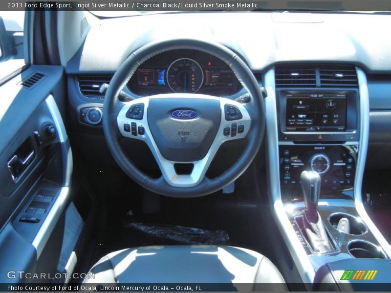 Ingot Silver Metallic / Charcoal Black/Liquid Silver Smoke Metallic 2013 Ford Edge Sport