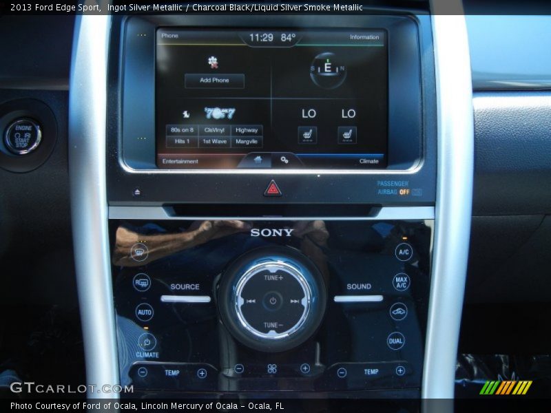 Ingot Silver Metallic / Charcoal Black/Liquid Silver Smoke Metallic 2013 Ford Edge Sport