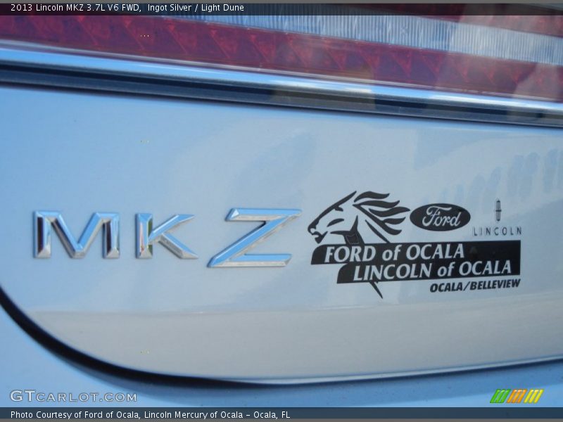 Ingot Silver / Light Dune 2013 Lincoln MKZ 3.7L V6 FWD