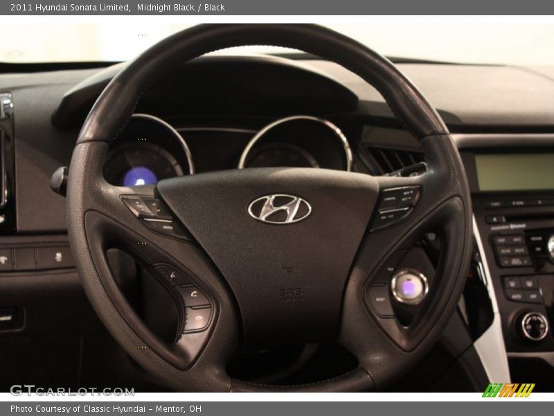 Midnight Black / Black 2011 Hyundai Sonata Limited