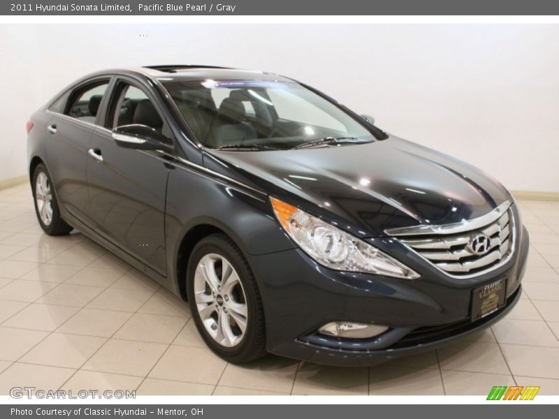 Pacific Blue Pearl / Gray 2011 Hyundai Sonata Limited