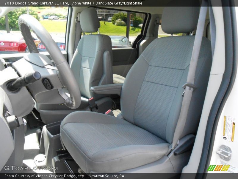 Stone White / Dark Slate Gray/Light Shale 2010 Dodge Grand Caravan SE Hero