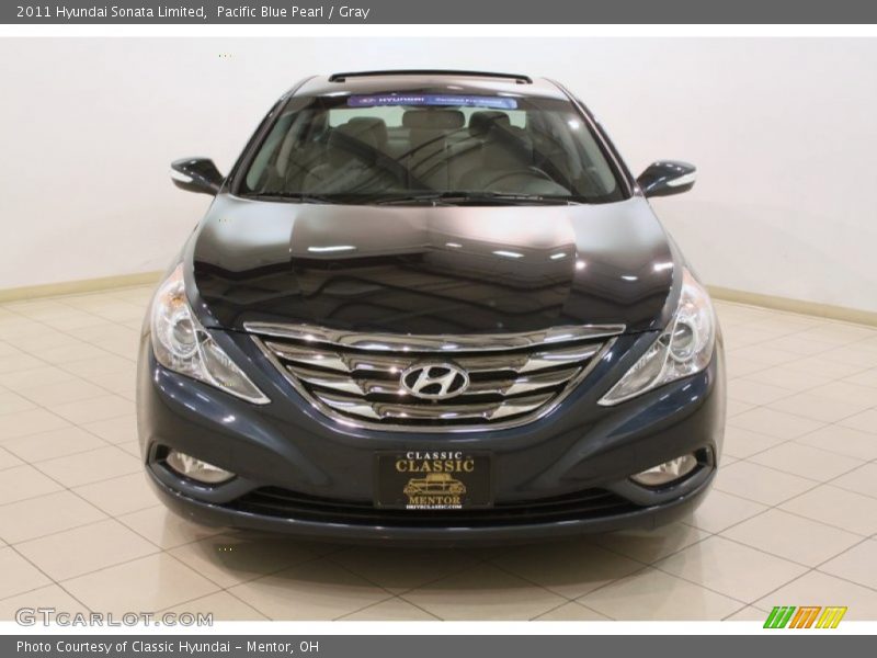 Pacific Blue Pearl / Gray 2011 Hyundai Sonata Limited