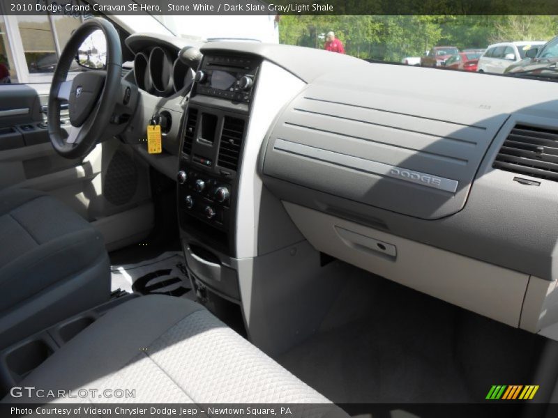 Stone White / Dark Slate Gray/Light Shale 2010 Dodge Grand Caravan SE Hero