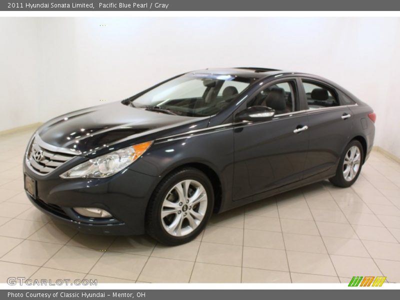 Pacific Blue Pearl / Gray 2011 Hyundai Sonata Limited