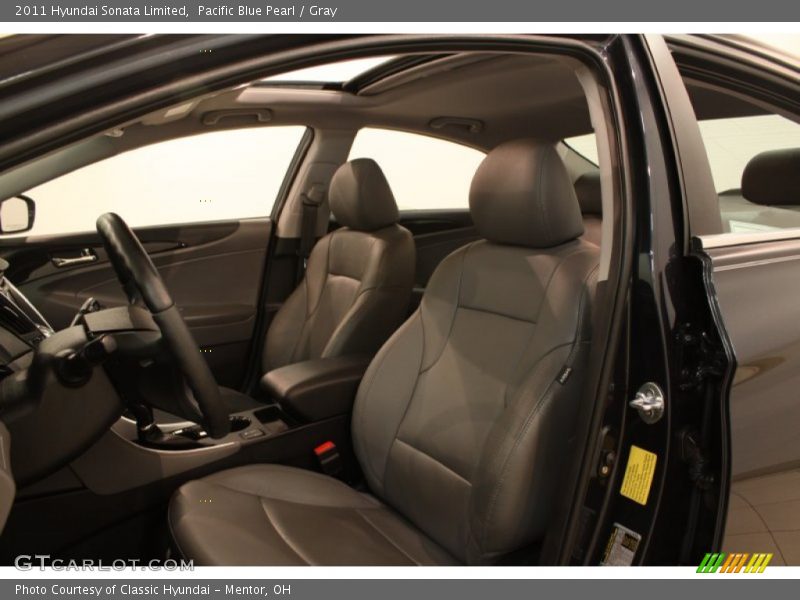 Pacific Blue Pearl / Gray 2011 Hyundai Sonata Limited