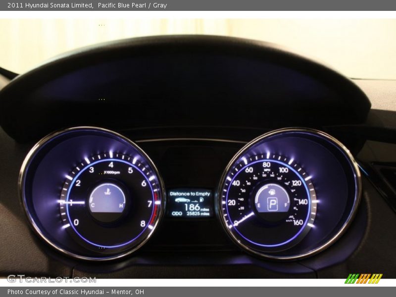 Pacific Blue Pearl / Gray 2011 Hyundai Sonata Limited