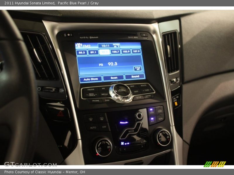 Pacific Blue Pearl / Gray 2011 Hyundai Sonata Limited