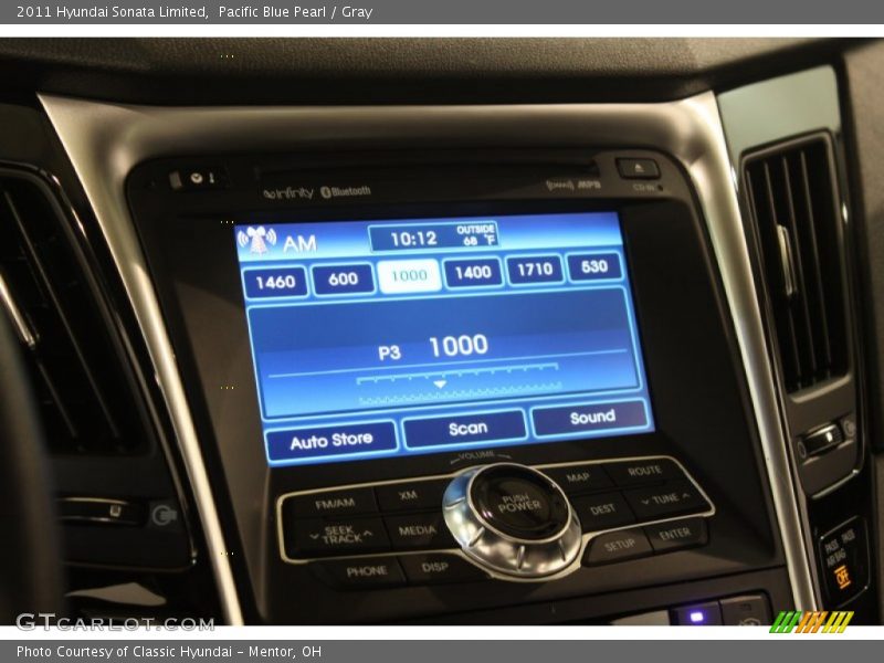 Pacific Blue Pearl / Gray 2011 Hyundai Sonata Limited