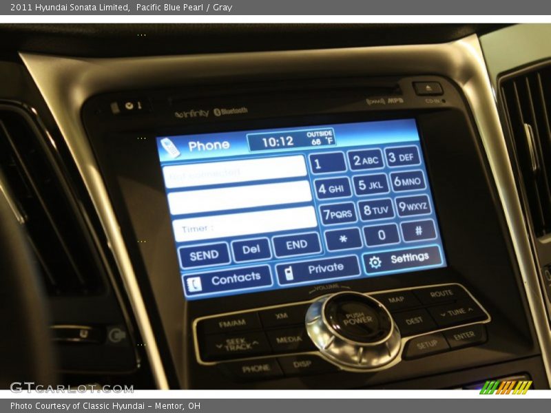 Pacific Blue Pearl / Gray 2011 Hyundai Sonata Limited