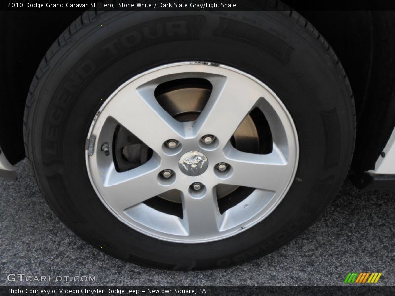 Stone White / Dark Slate Gray/Light Shale 2010 Dodge Grand Caravan SE Hero