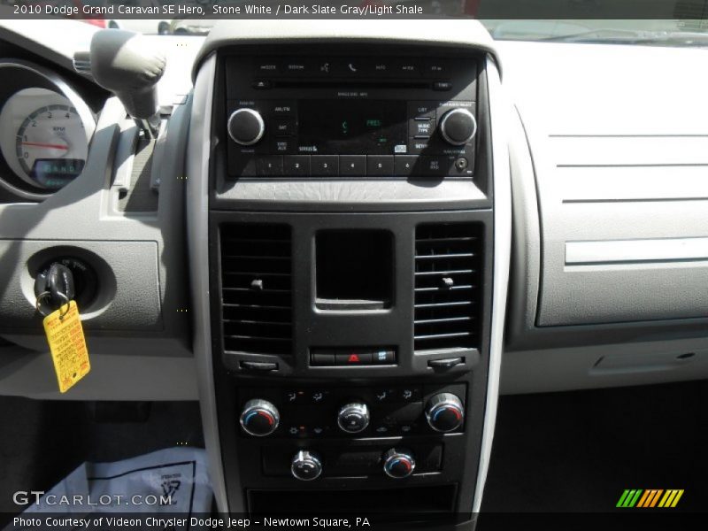 Stone White / Dark Slate Gray/Light Shale 2010 Dodge Grand Caravan SE Hero