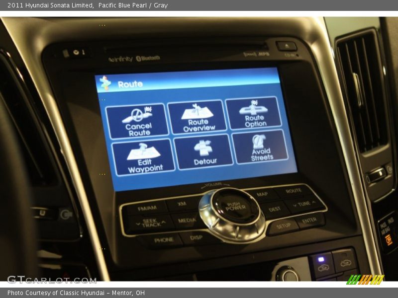 Pacific Blue Pearl / Gray 2011 Hyundai Sonata Limited