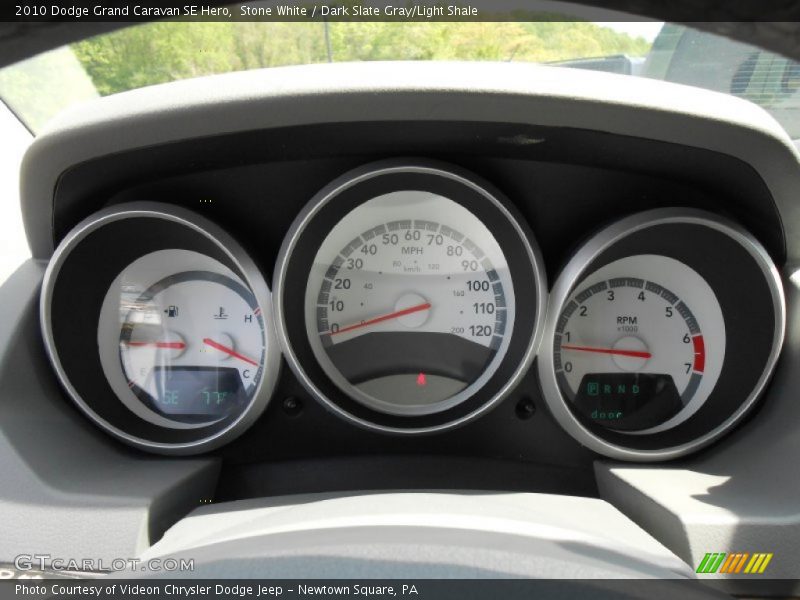 Stone White / Dark Slate Gray/Light Shale 2010 Dodge Grand Caravan SE Hero