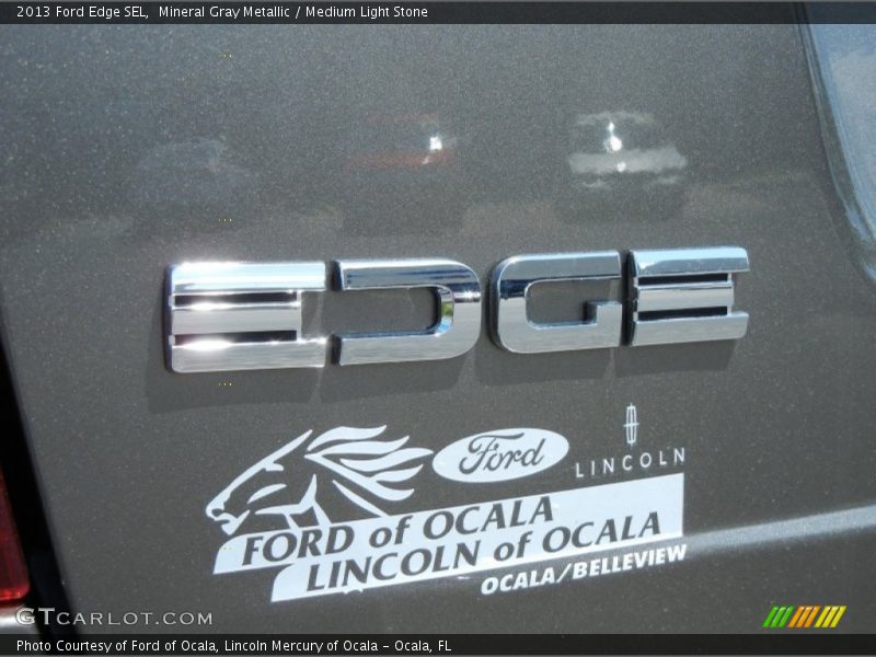 Mineral Gray Metallic / Medium Light Stone 2013 Ford Edge SEL